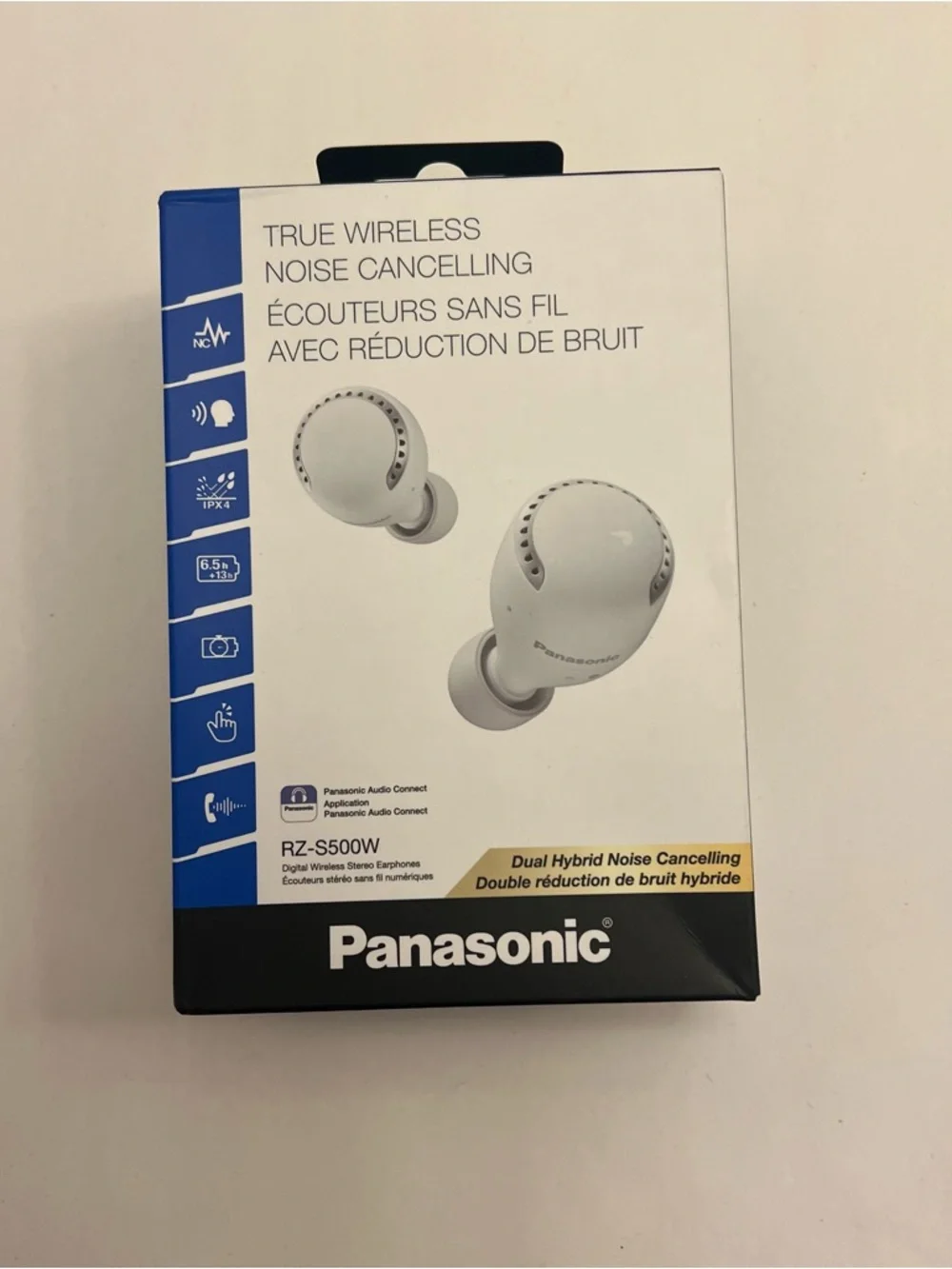 Panasonic RZ-S500W True Wireless Bluetooth Noise‎ Cancelling Earphones (White)